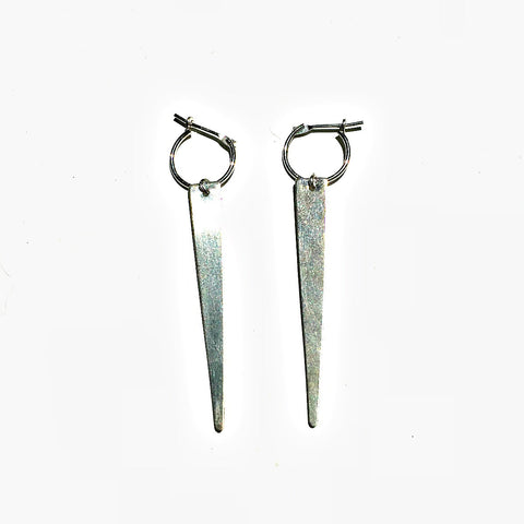 Spiked earrings. Bold. Sterling silver.